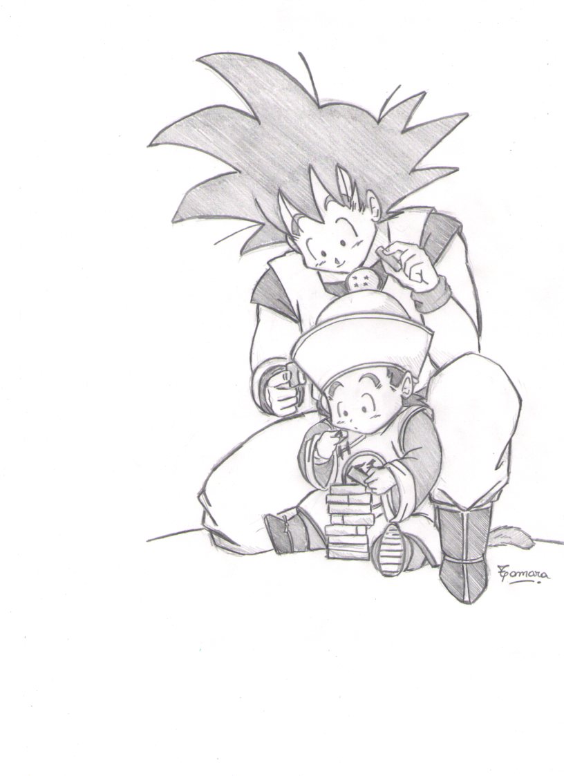 Goku y Gohan by TamarayGisela on DeviantArt