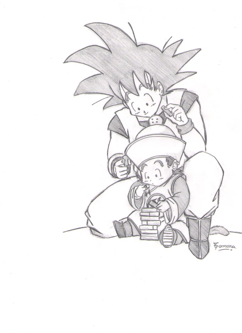 Goku y Gohan by TamarayGisela on DeviantArt Goku y Gohan by TamarayGisela on DeviantArt