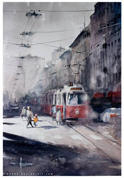 Speed Painting Vienna-17-001 Strassenbahn