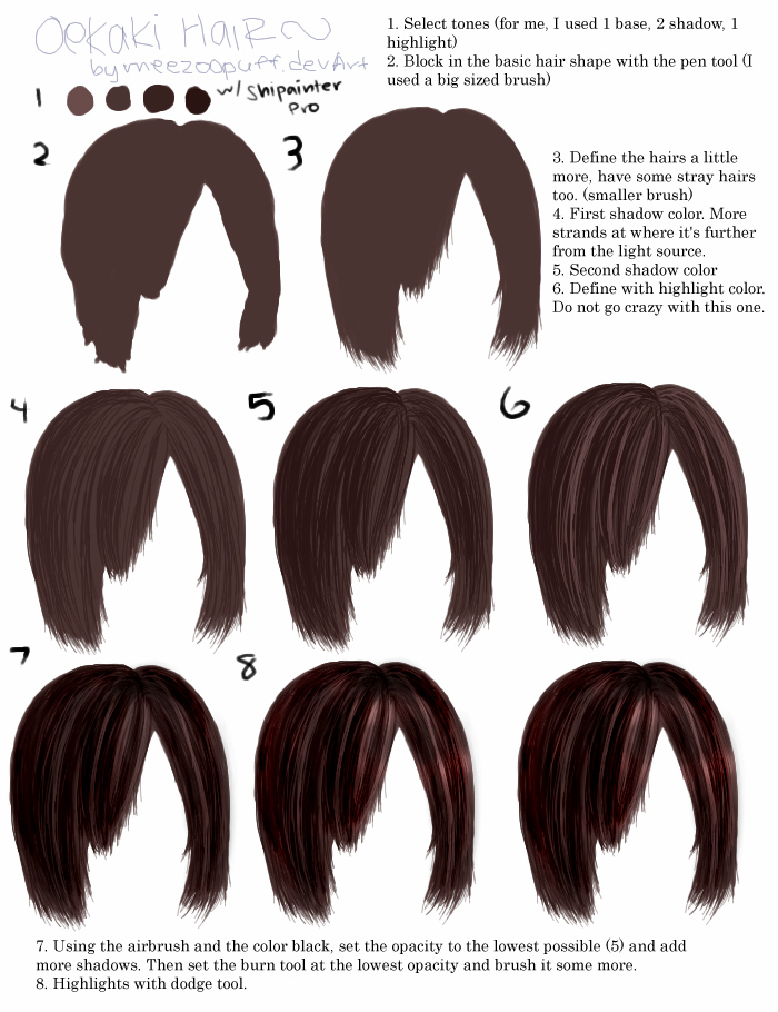 Quick Oekaki Hair Tutorial