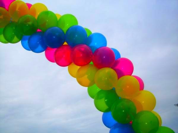 Rainbow balloons