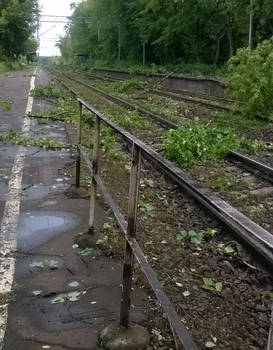 Rail station after the storm