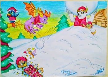 Merry Christmas! - Spyro and Friends by CyborgNekoSica