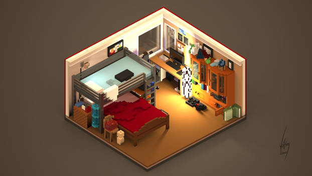 My room in Voxels (+Video)