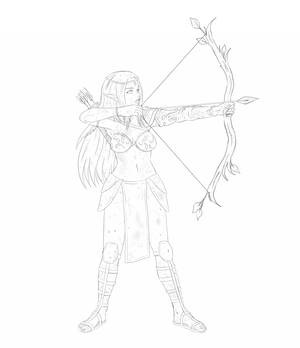Sketch - archer girl