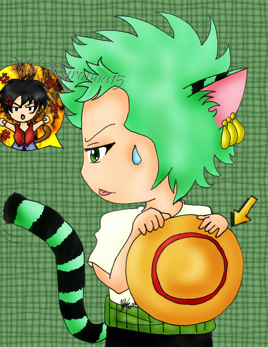 Zoro Tigre y Luffy Monito