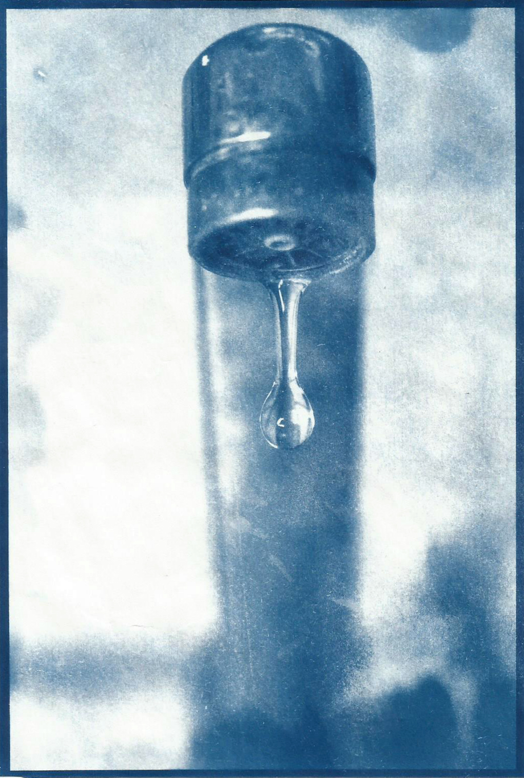 Drip II: Cyanotype