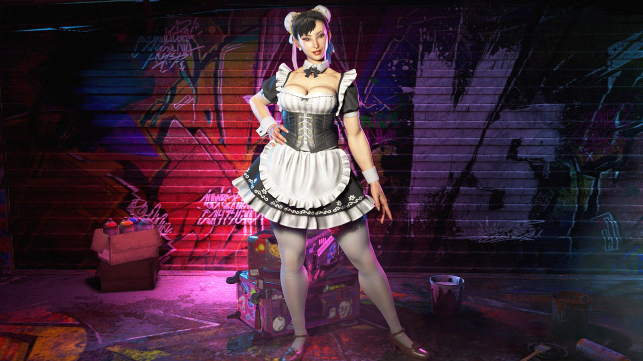 Chunk Li Mod SF6 - Chun Li Maid mod by CR1ONE on DeviantArt