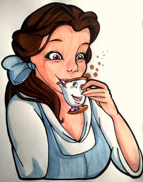 Tea drinking with Belle