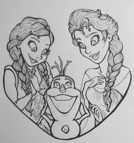 Frozen Trio - lineart