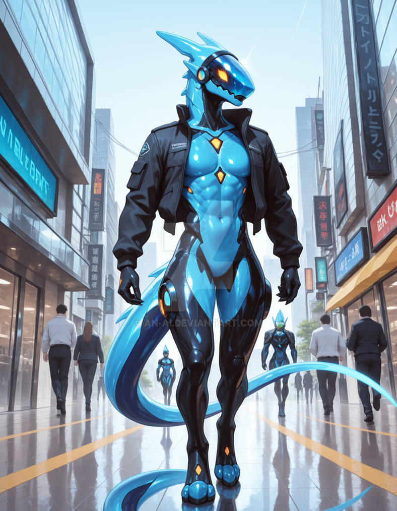 Female Protogen Blue Blue Protogen (Protogen) (+10 NSFW) by AN-AI on DeviantArt