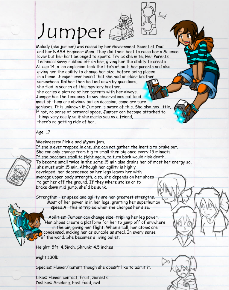 Jumper Reference sheet