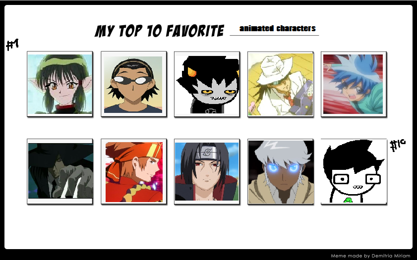 My Top 10 Fave Animated Characters