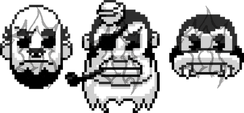 8-Bit Cartoon Butcher Gang Heads (Pay for Use) by Noxious-Croww