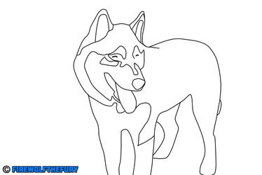 Siberian Husky Template