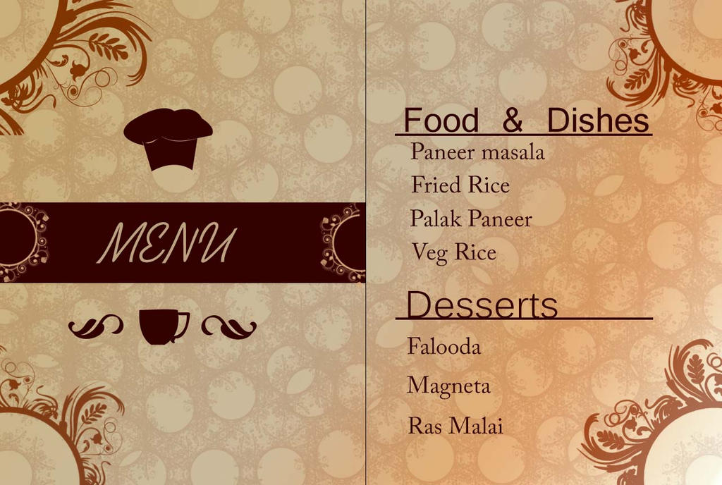 Menu Cartd menu card by Surajkumarprajapathi on DeviantArt