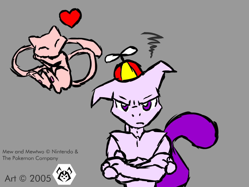 Mew and Mewtwo