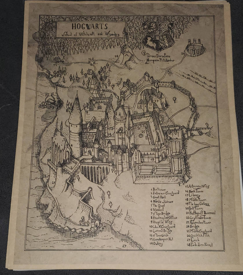 Hogwarts Map By LadyAyakoTami On DeviantArt