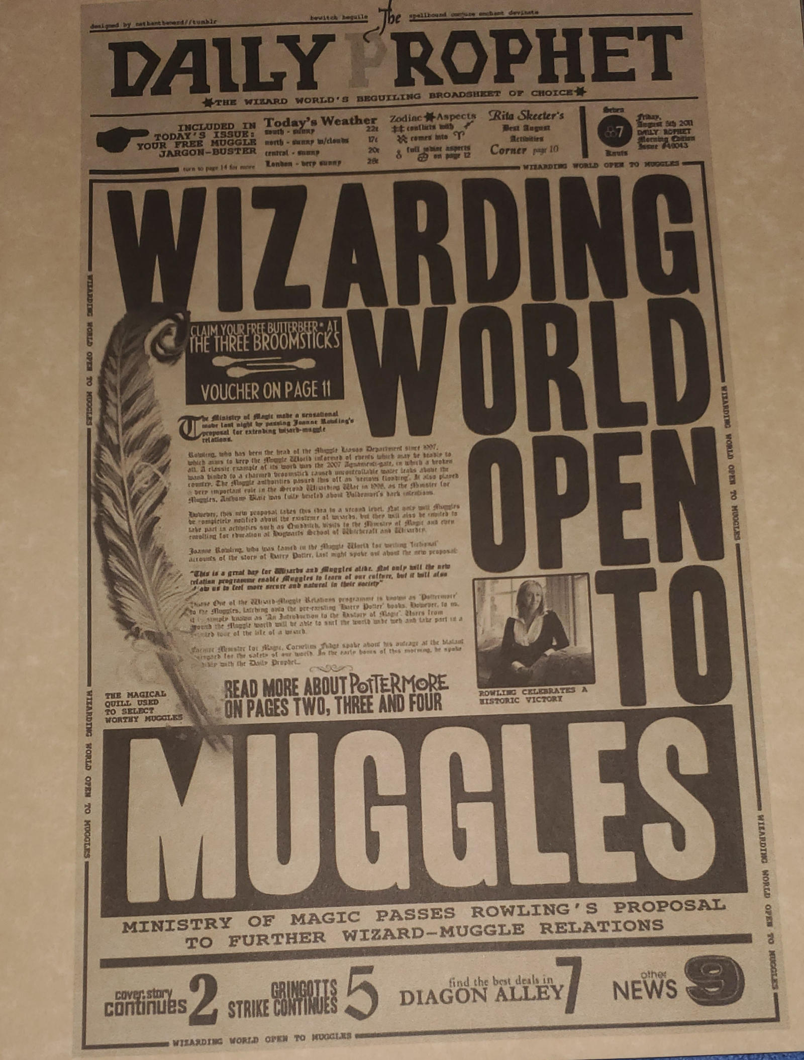 Muggle Writing ''Wizarding World Open to Muggles'' by LadyAyakoTami on DeviantArt