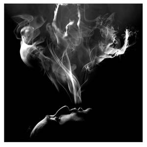 Self portrait with smoke