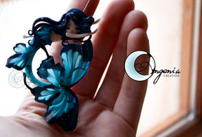 mermaid butterfly blue