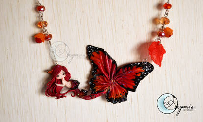butterfly mermaid red