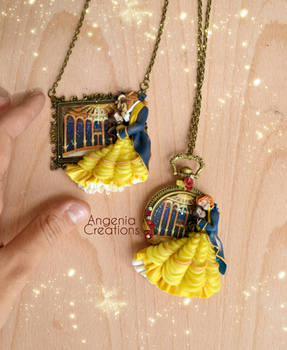 beauty and the beast handmade necklaces