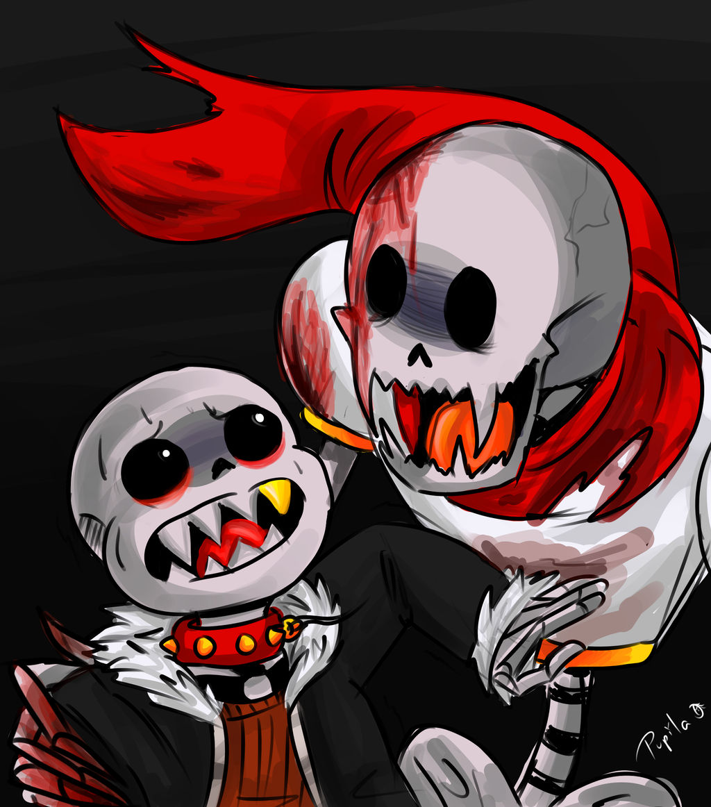 Undefell Sans and Horrortale Papyrus