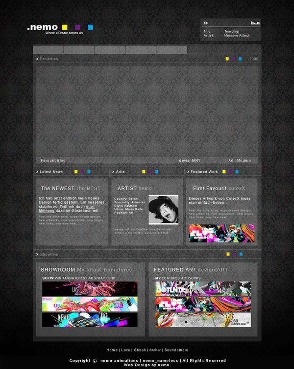 Deviantart Layout 2008 Blog Layout 2008 by nemo-animations on DeviantArt