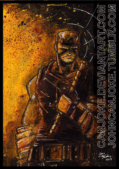 Sketchcard - Daredevil Yellow