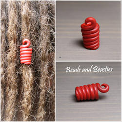 Dread Bead : Red Spiral 2