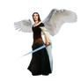 Angel with sword - png cutout
