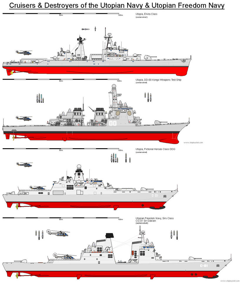 cruisers and destroyers of the utopian navy by acelanceloet on DeviantArt