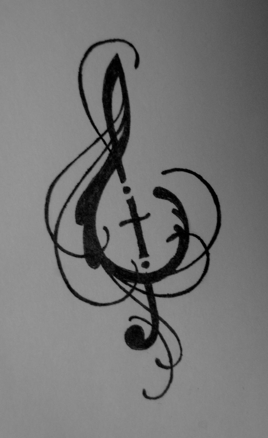 Music and Cross design