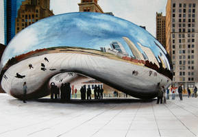 Cloud Gate Watercolor