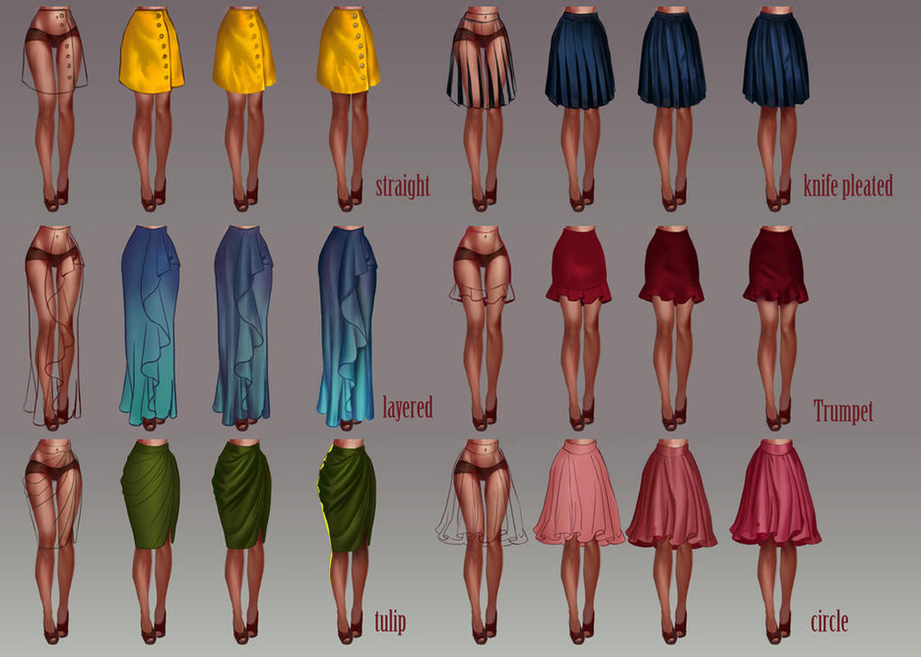How to draw skirts by jiuge How to draw skirts by jiuge
