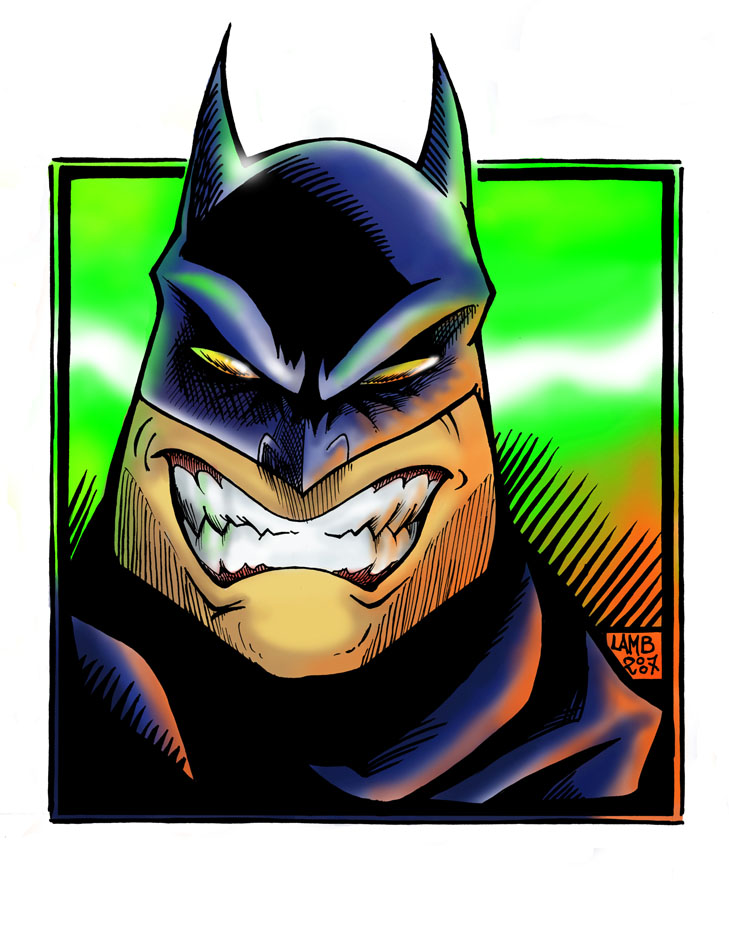 Angry Batman Coloured