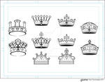 Vector Clip Art Crowns