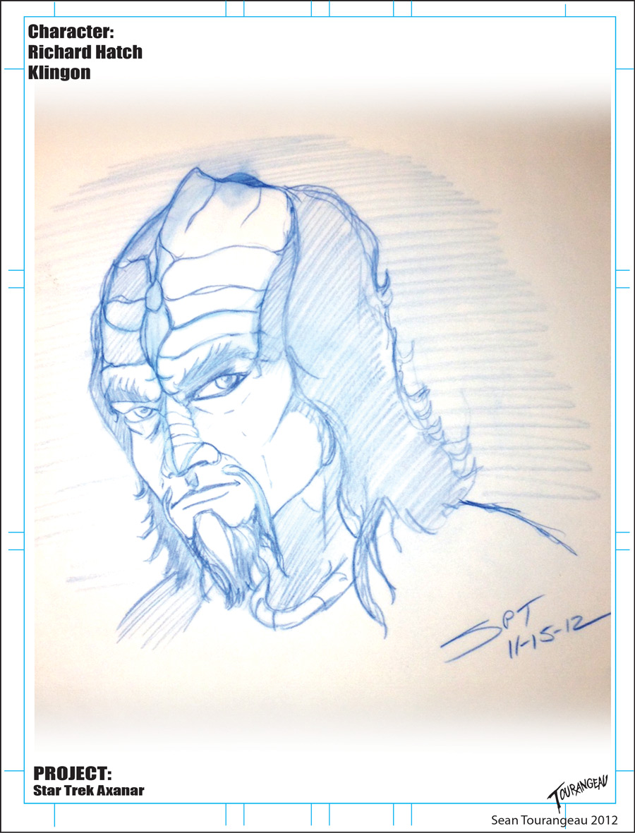 Richard Hatch Klingon Sketch1 Star Trek Axanar