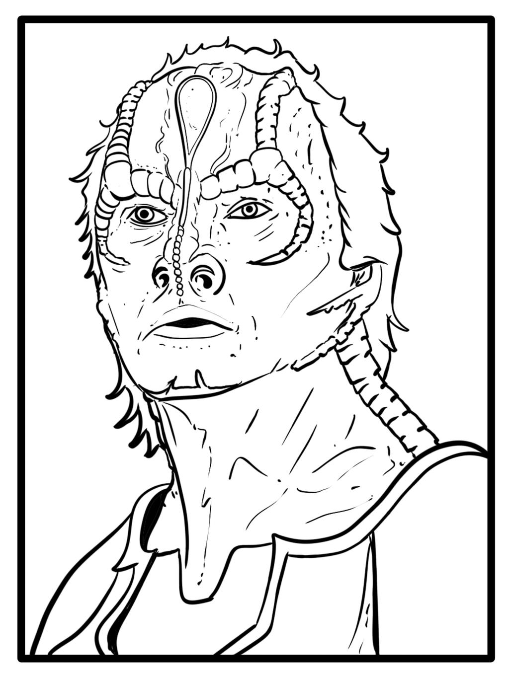 Garak Sticker Garak line art by stourangeau on DeviantArt