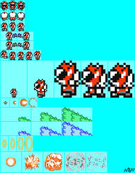 Godman8-bit Pokemon ovweworld-styled sprites