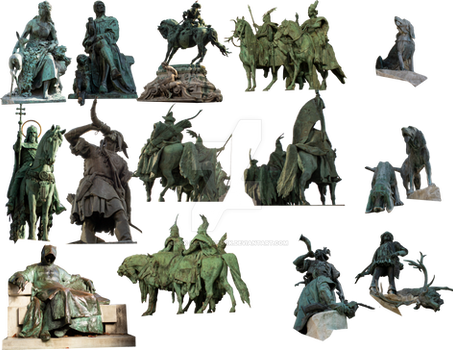 16 precut Budapest statues...