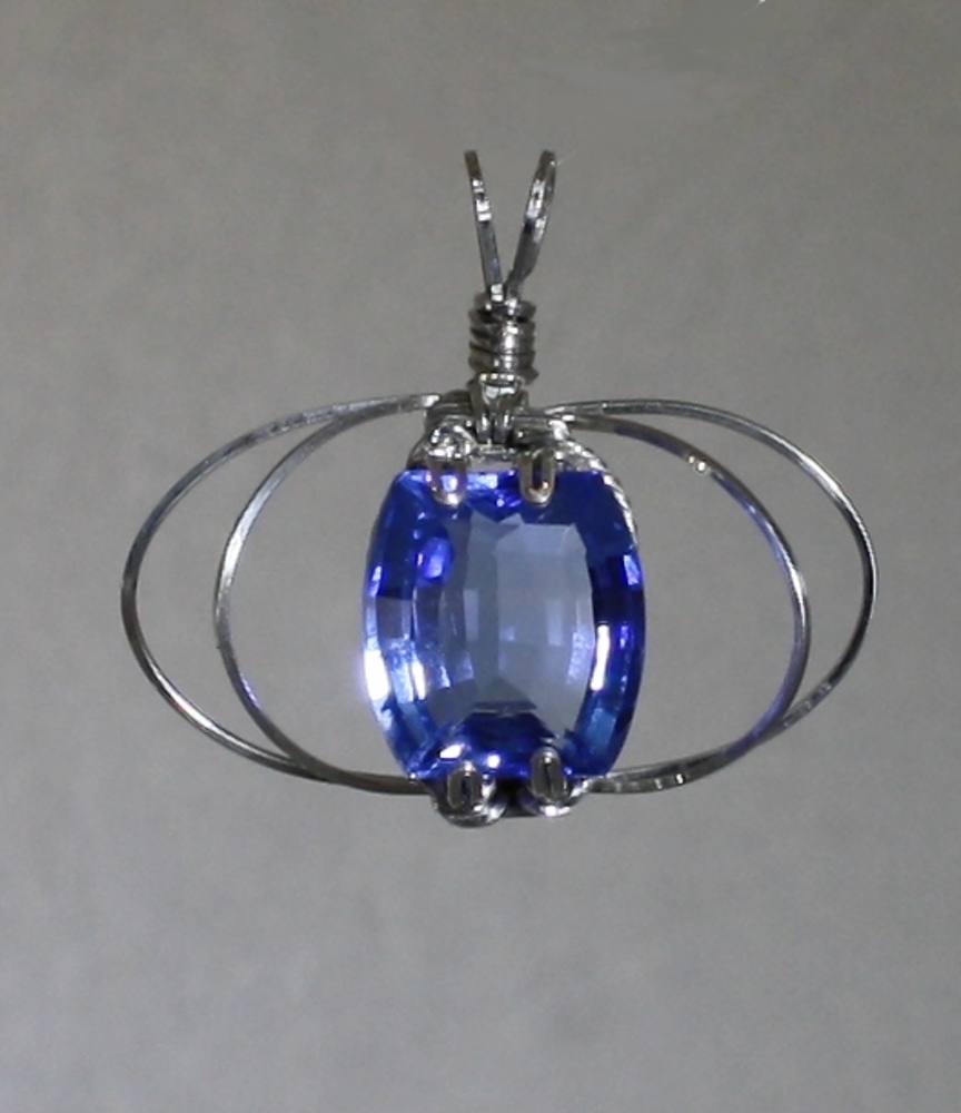 Wire wrapped Blue Quartz 13ct