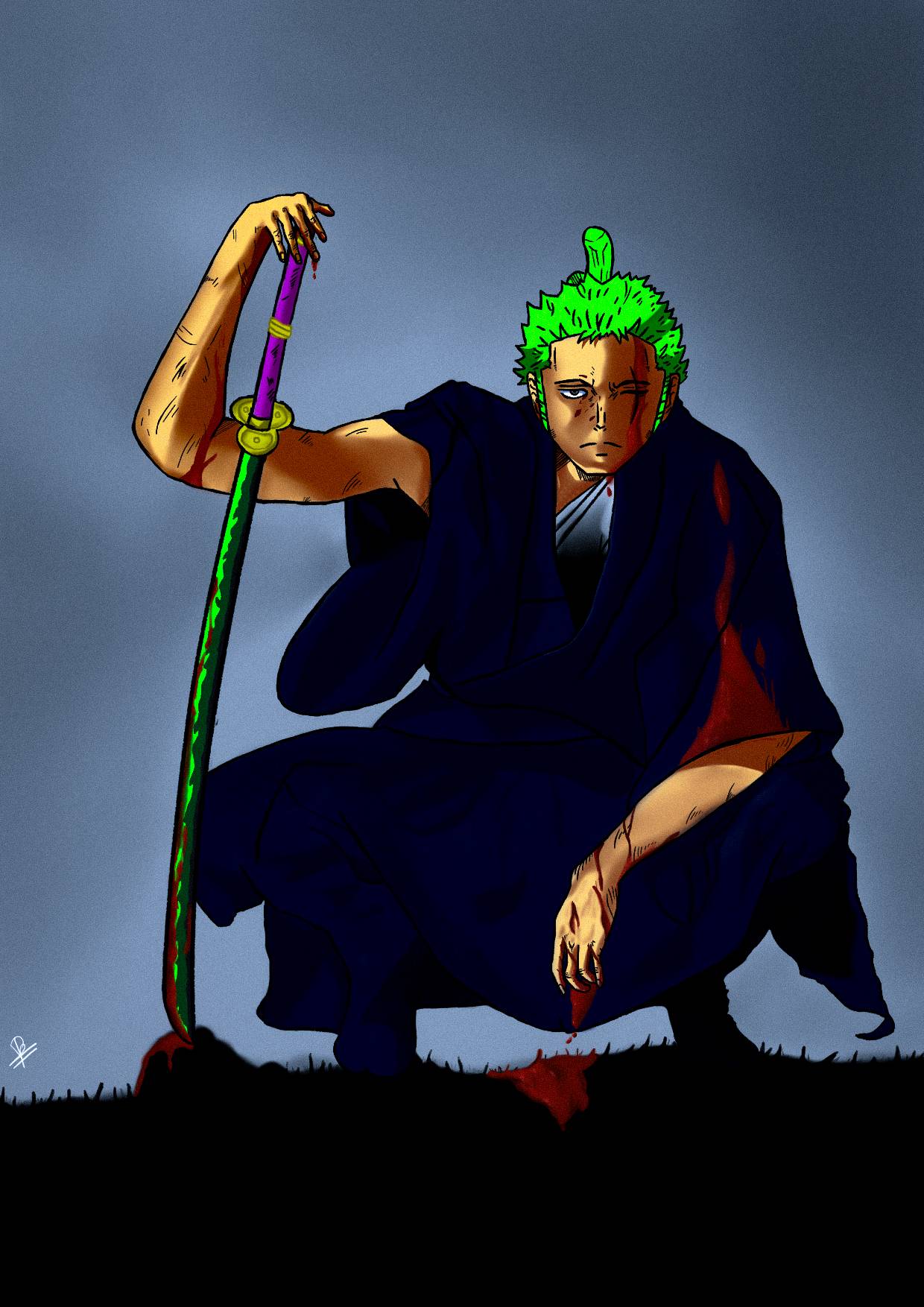 Zoro Enma Haki by SKETCH-KING on DeviantArt