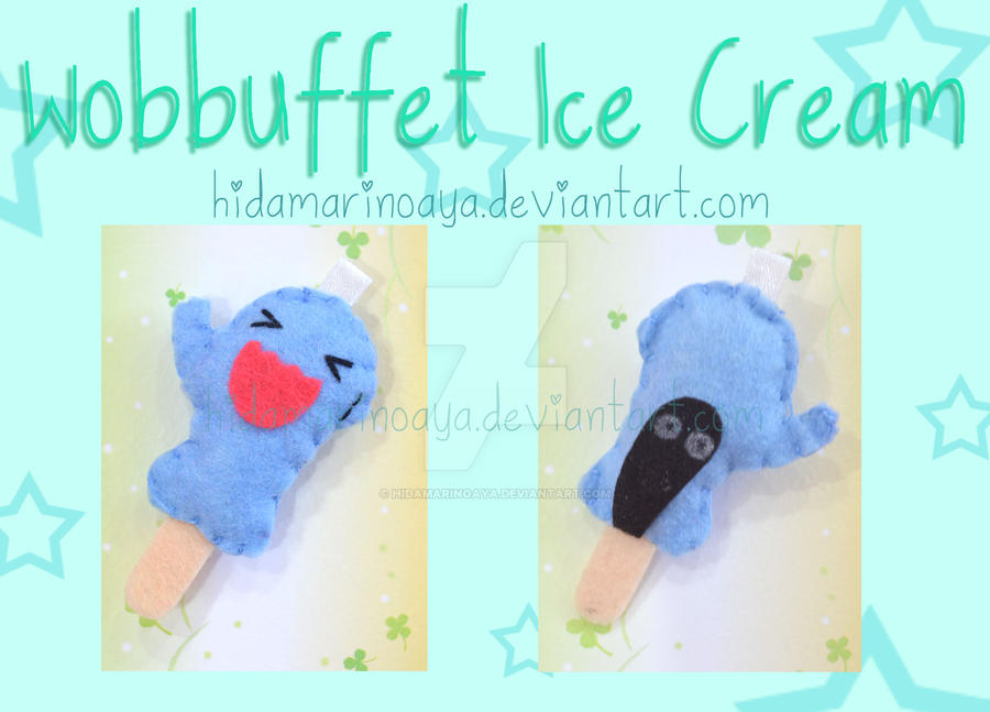 Wobbuffet Ice Cream Keychain Plush