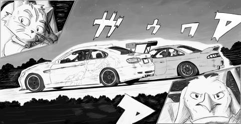 HS - Overtaking a BMW (Manga Style)