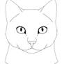 Free cat face lineart