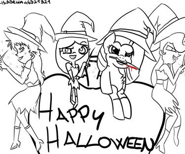 Happy Halloween - (Black and White)