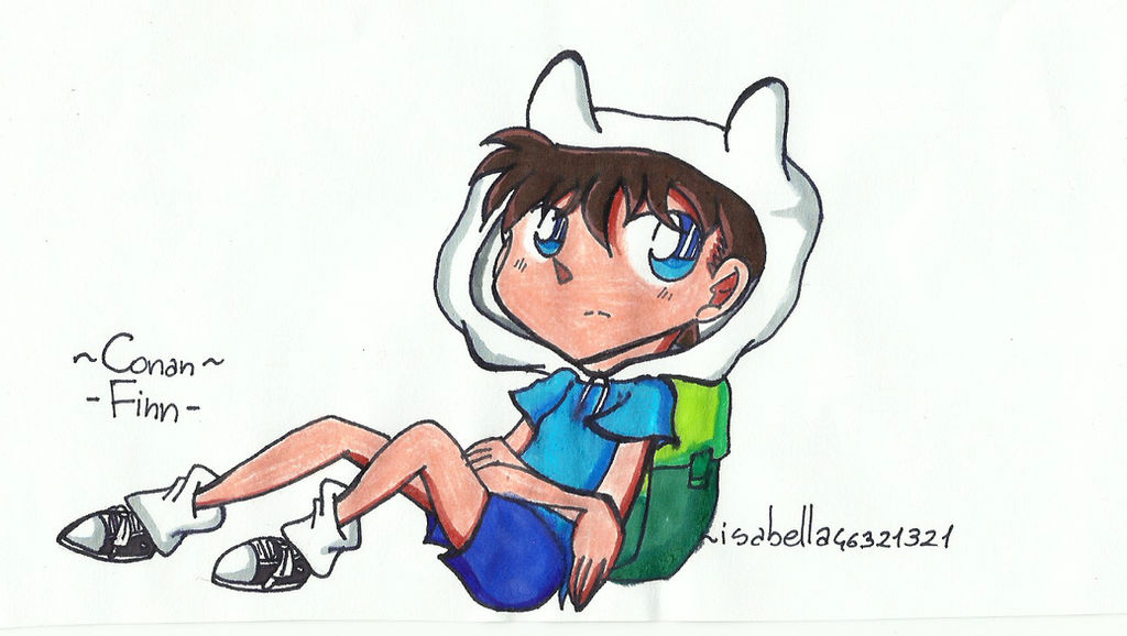 Conan with the clothes of Finn The Human