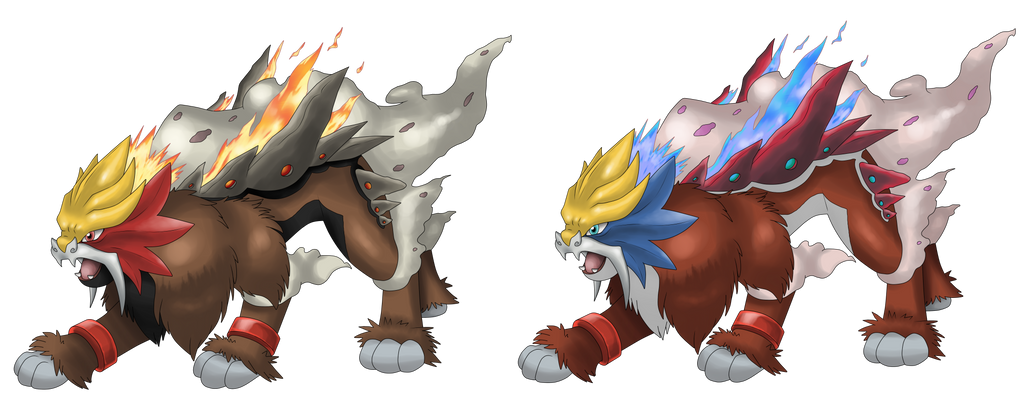 Mega Entei by FayeleneFyre on DeviantArt